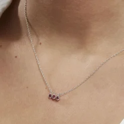 Collier Kasey Argent Blanc Oxyde De Zirconium