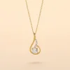Collier Koline Or Jaune Oxyde De Zirconium