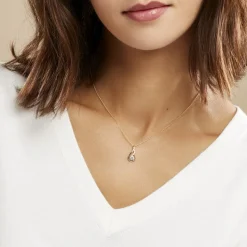 Collier Koline Or Jaune Oxyde De Zirconium