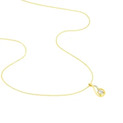 Collier Koline Or Jaune Oxyde De Zirconium