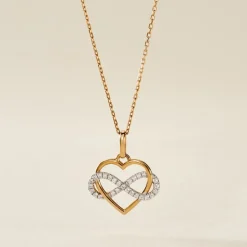 Collier Lachina Or Bicolore Oxyde De Zirconium