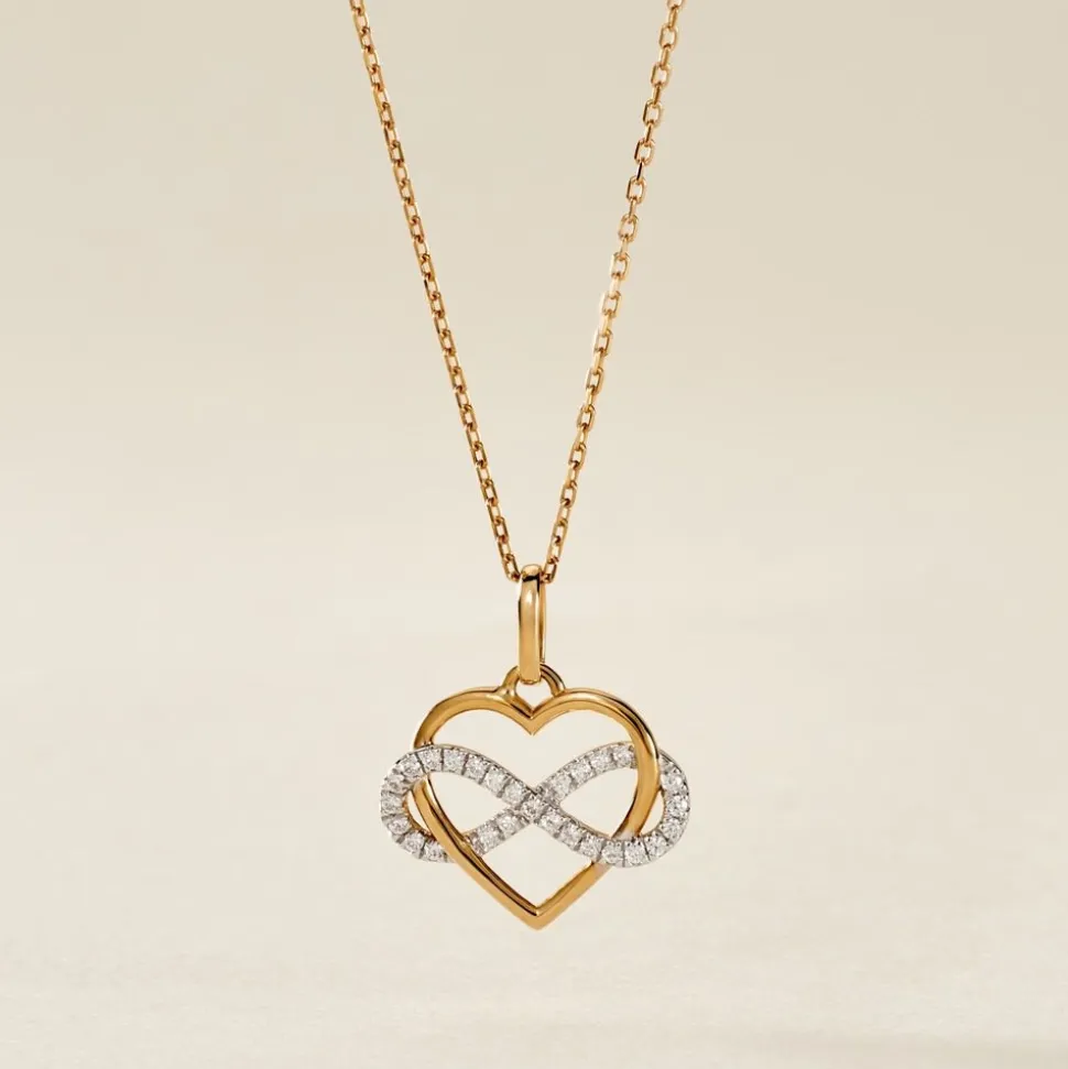 Collier Lachina Or Bicolore Oxyde De Zirconium