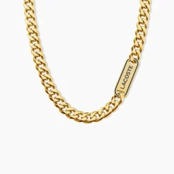 Collier Lacoste District Acier Jaune|LACOSTE BIJOUX Discount