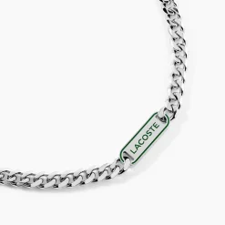 Collier Lacoste District Acier Blanc
