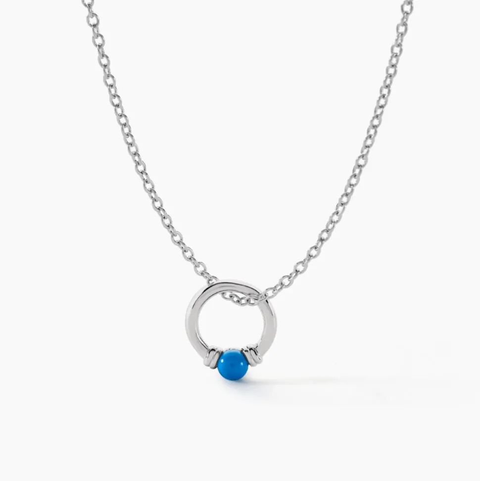 Collier Laelle Argent Blanc Turquoise