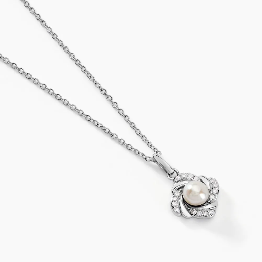 Collier Laetoria Argent Blanc Perle De Culture Oxyde De Zirconium|Marc Orian
