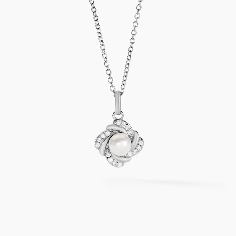 Collier Laetoria Argent Blanc Perle De Culture Oxyde De Zirconium|Marc Orian