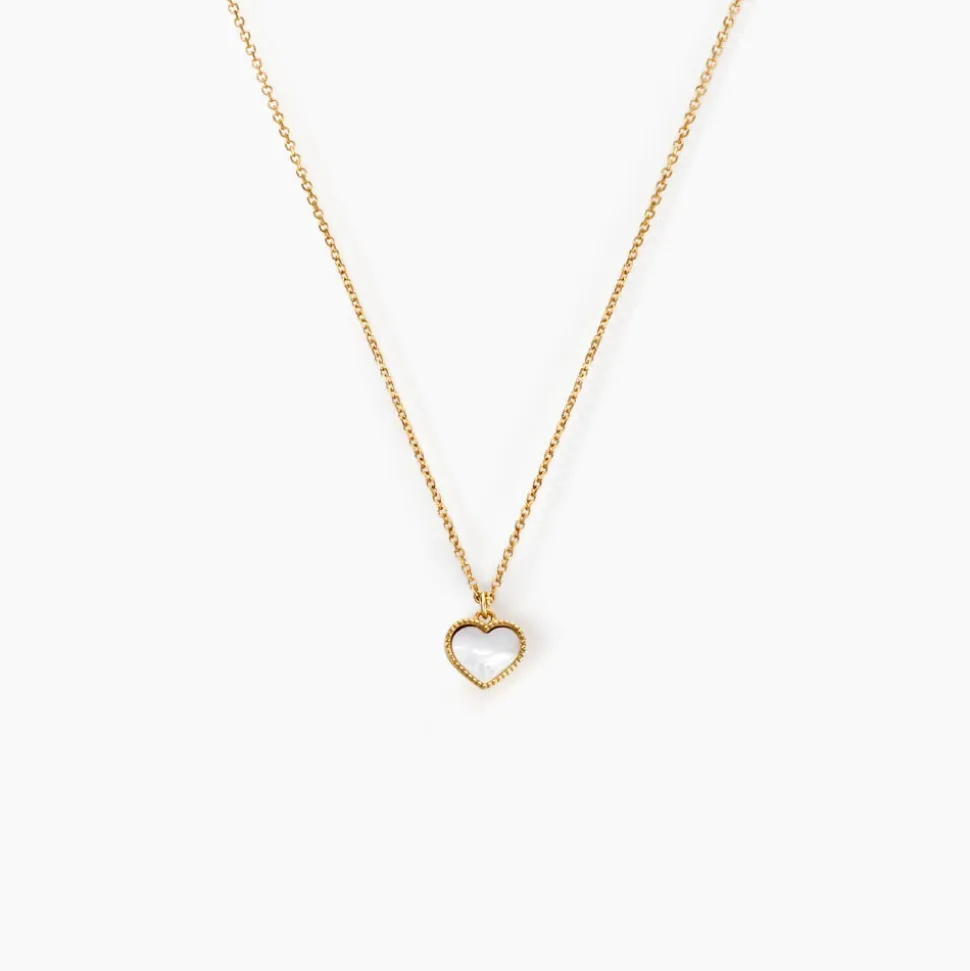 Collier L'amour Coloré Or Jaune Nacre