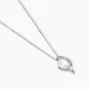 Collier Laurene Argent Blanc Perle De Culture Et Oxyde De Zirconium