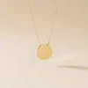 Collier Leana Pastille Gravable Or Jaune