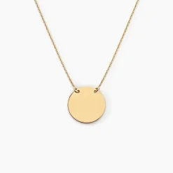 Collier Leana Pastille Gravable Or Jaune
