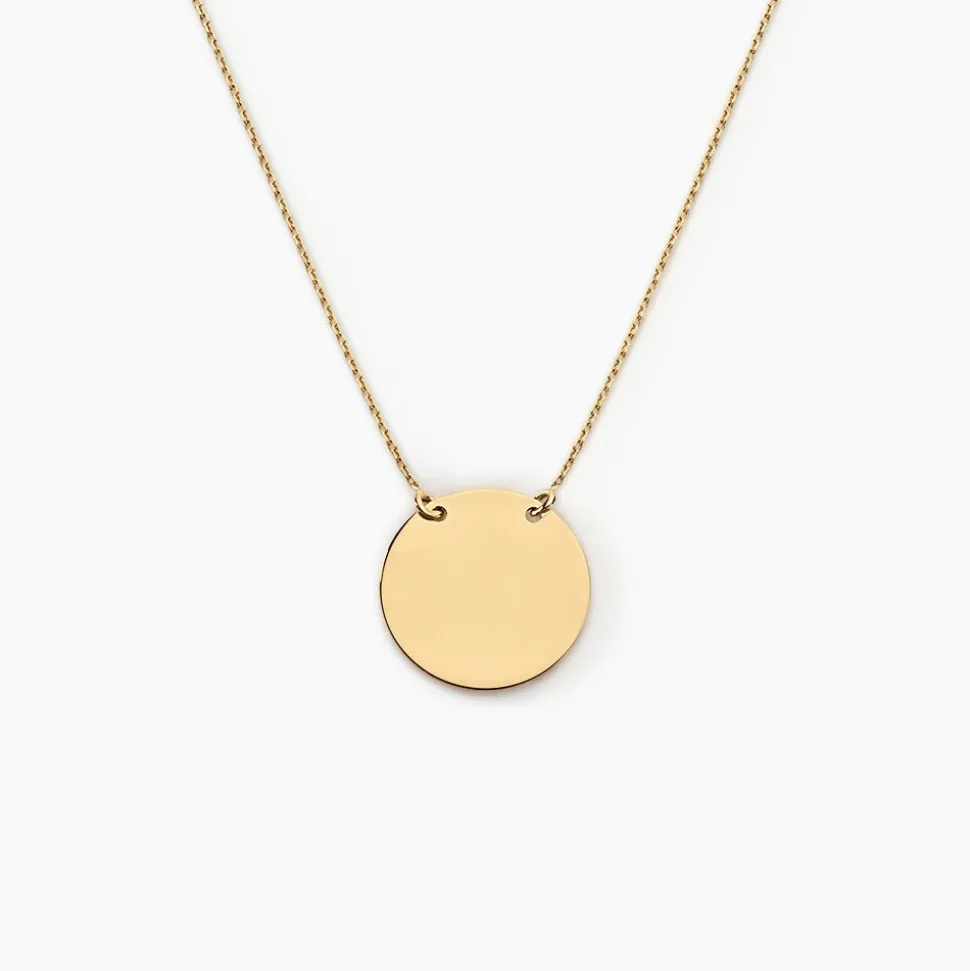 Collier Leana Pastille Gravable Or Jaune