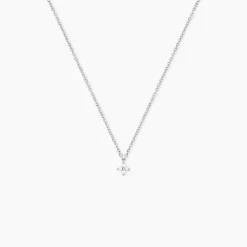 Collier Leonce Argent Blanc Oxyde De Zirconium