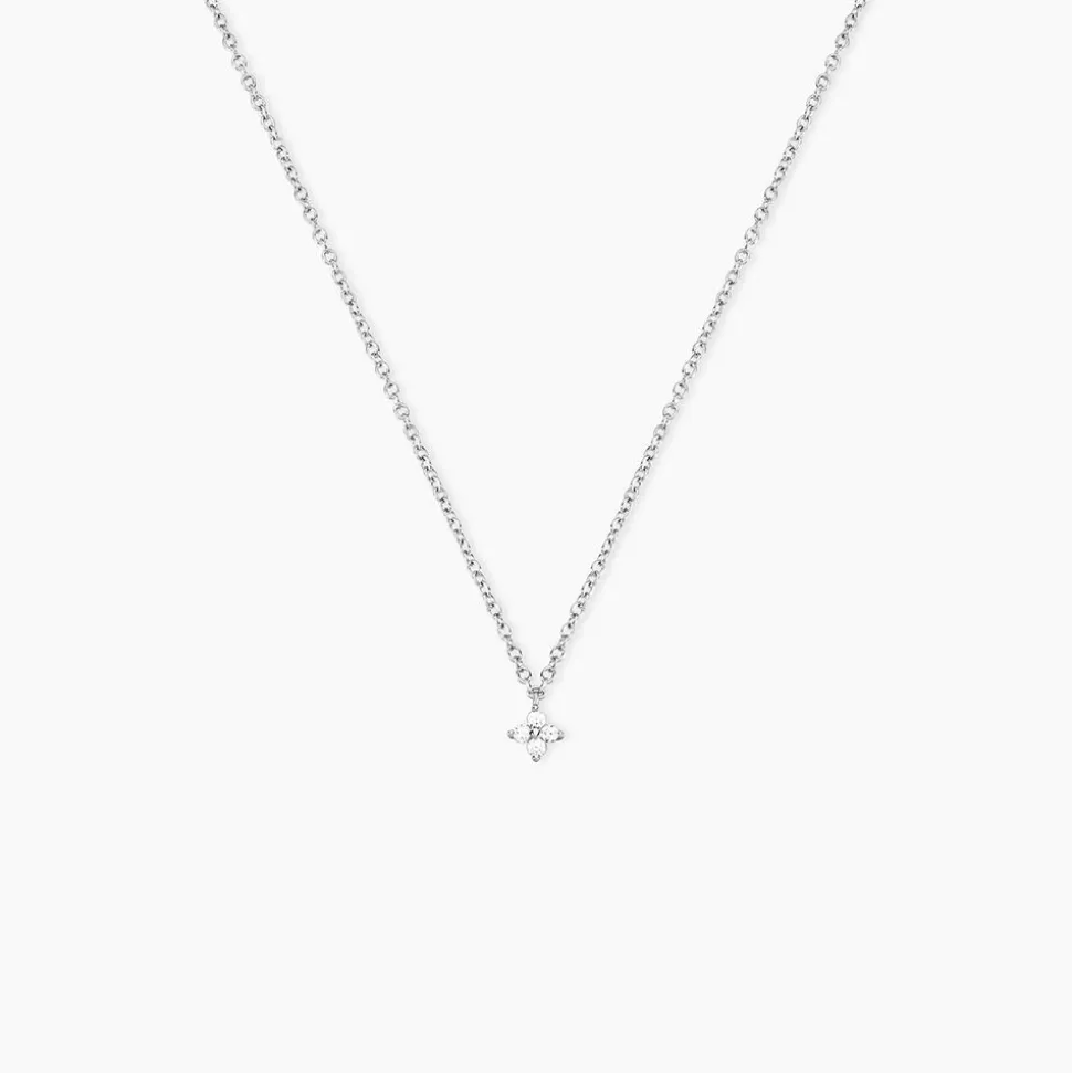 Collier Leonce Argent Blanc Oxyde De Zirconium
