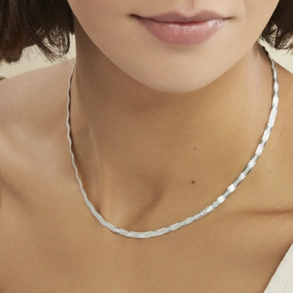 Collier Leonte Argent Blanc
