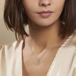 Collier Lev Argent Blanc