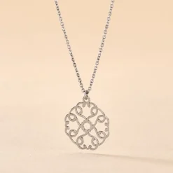 Collier Lev Argent Blanc