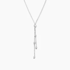 Collier Linda Argent Blanc