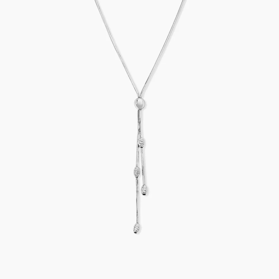 Collier Linda Argent Blanc