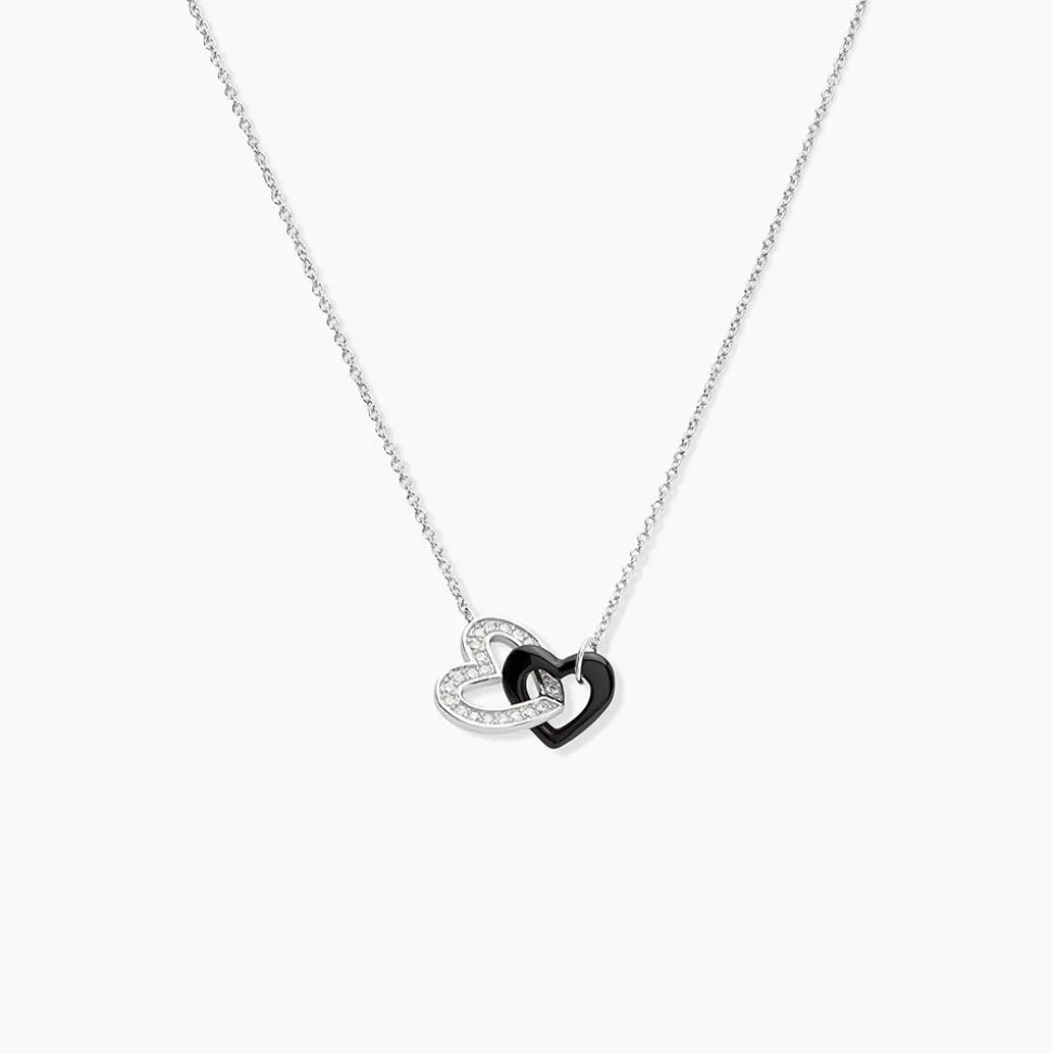 Collier Lineth Argent Blanc Céramique Oxyde De Zirconium