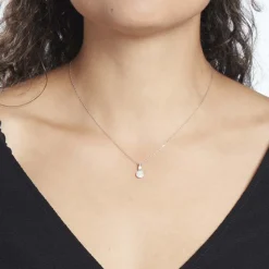 Collier Lisyae Or Blanc Diamant