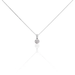 Collier Lisyae Or Blanc Diamant