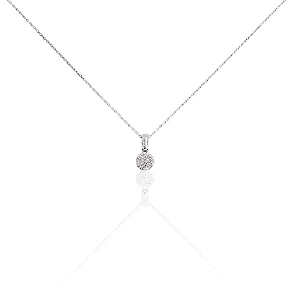 Collier Lisyae Or Blanc Diamant