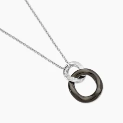 Collier Lola Cera Argent Blanc Céramique Et Oxyde De Zirconium