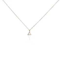 Collier Lorena Argent Rose Oxyde De Zirconium