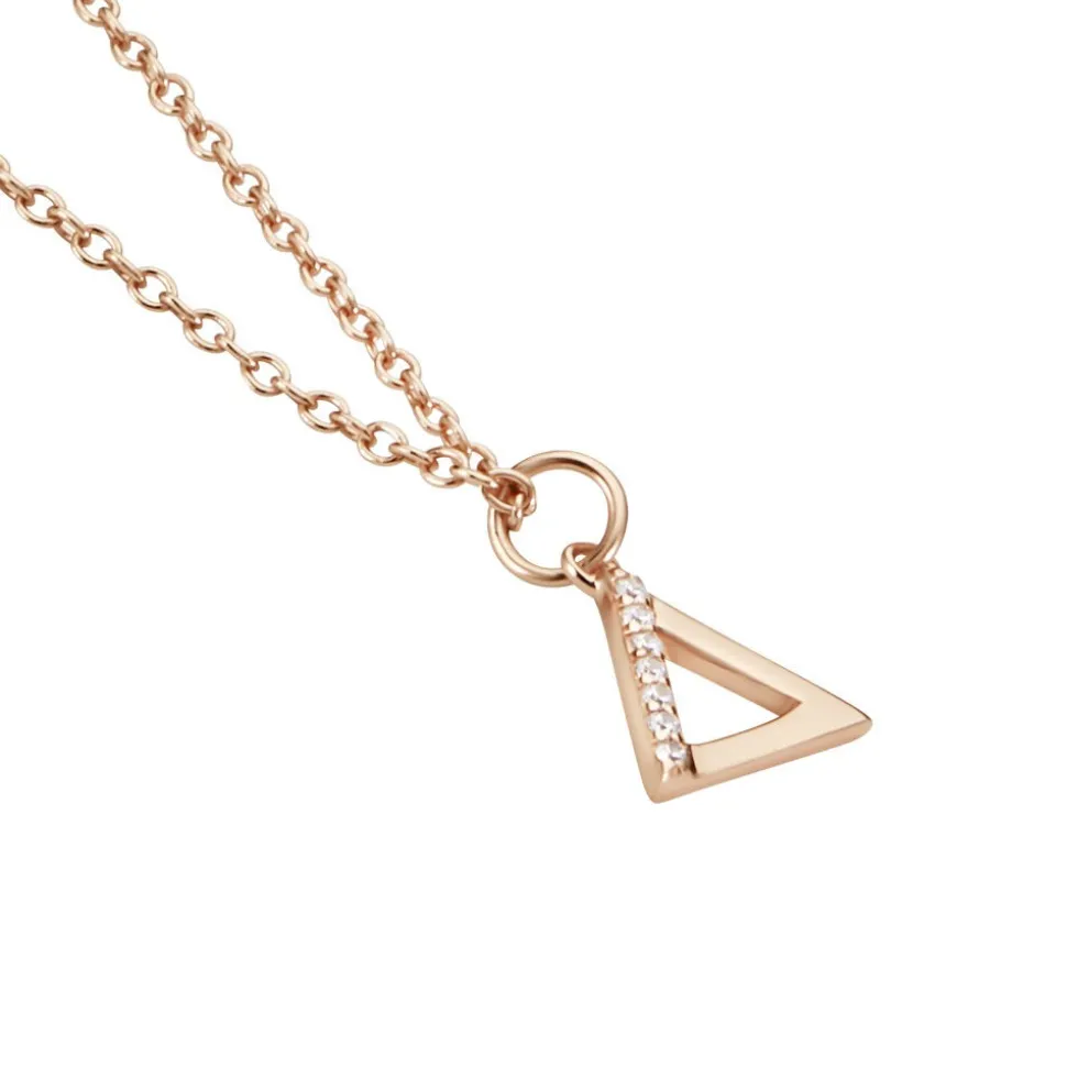 Collier Lorena Argent Rose Oxyde De Zirconium