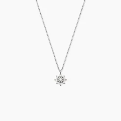 Collier Lorraine Argent Blanc Oxyde De Zirconium