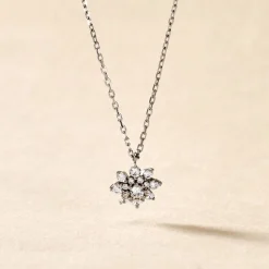 Collier Lorraine Argent Blanc Oxyde De Zirconium