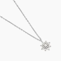 Collier Lorraine Argent Blanc Oxyde De Zirconium