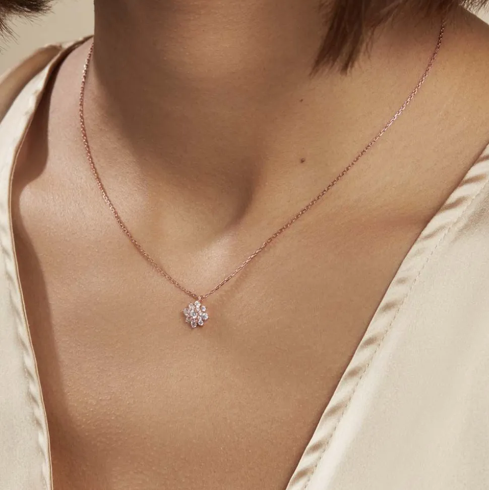 Collier Lorraine Argent Rose Oxyde De Zirconium