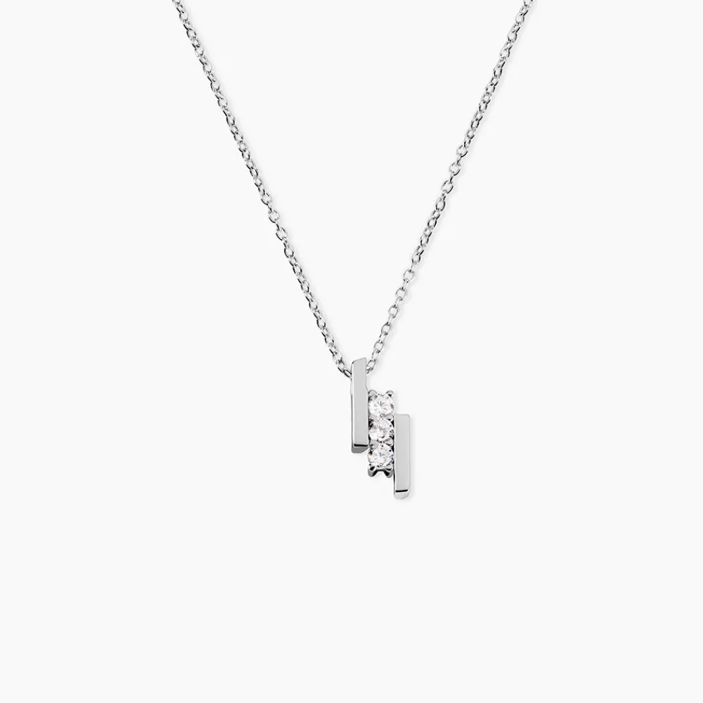 Collier Lousie Argent Blanc Oxyde De Zirconium|Marc Orian Outlet