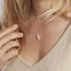 Collier Lousie Argent Blanc Oxyde De Zirconium|Marc Orian Outlet