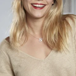 Collier Lovea Argent Blanc Céramique Et Oxyde De Zirconium|Marc Orian Outlet