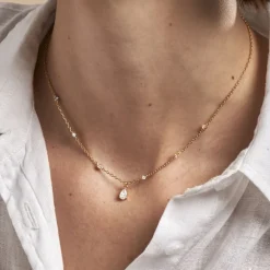 Collier Lovel Plaqué Or Doré Oxyde De Zirconium|Marc Orian Discount