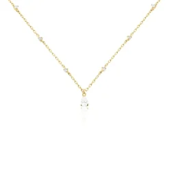 Collier Lovel Plaqué Or Doré Oxyde De Zirconium|Marc Orian Discount