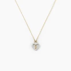 Collier Luchetto Or Jaune Oxyde De Zirconium