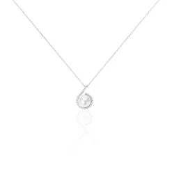 Collier Lucinda Or Blanc Perle De Culture Et Oxyde De Zirconium|Marc Orian Online