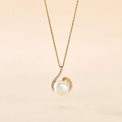 Collier Lucinda Or Jaune Perle De Culture Et Oxyde De Zirconium|Marc Orian Best