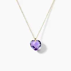 Collier Ludmille Or Jaune Amethyste
