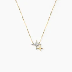 Collier Lumiere Or Jaune Oxyde De Zirconium