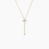 Collier Lumiere Or Jaune Oxyde De Zirconium