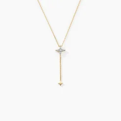 Collier Lumiere Or Jaune Oxyde De Zirconium
