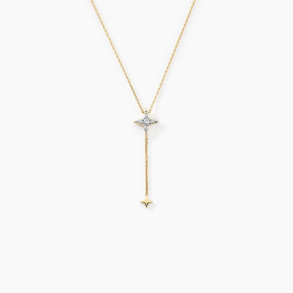 Collier Lumiere Or Jaune Oxyde De Zirconium
