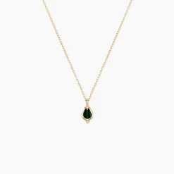 Collier Luminea Or Jaune Malachite Oxyde De Zirconium|Marc Orian Clearance