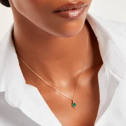 Collier Luminea Or Jaune Malachite Oxyde De Zirconium|Marc Orian Clearance