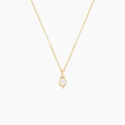 Collier Luminea Or Jaune Nacre Oxyde De Zirconium
